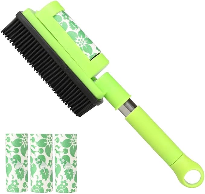 Godiyyer Rubber Pet Cat Dog Hair Removal Brush Lint & Hair Remover Brush,Silicone Lint and Debris Remover for Cleaning, Gr...
