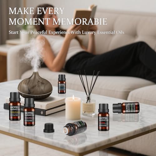 Hotel Collection Luxury Scent for Diffuser Oils Set Inspired by Iconic 5-Star Hotels- Aromatherapy Essential Oils for Diff...