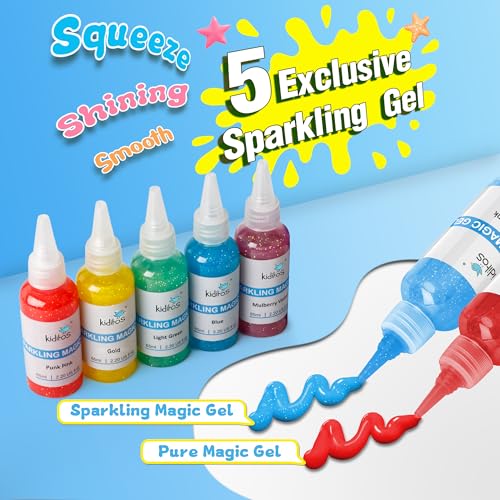 Kiditos Magic Water Elf Toy Kit for Kids, Make Your Own Magic Water Pets, DIY Sensory Craft Kit with 10 Magic Gels & 6 Mol...