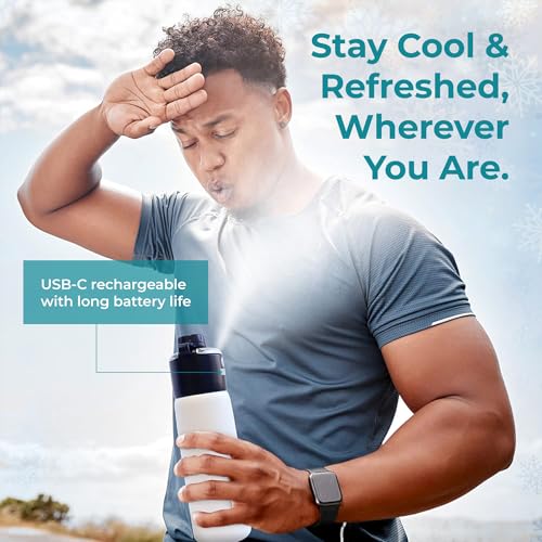 Extreme MIST - GoMist Misting & Drinking Bottle - Personal Mister - Cooling Water Bottle w/Easy-Drink Spout - Stainless-St...