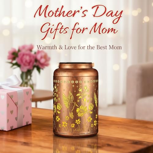 Solar Lanterns Outdoor Waterproof Hummingbird Garden Decor Gifts for Women Mom Grandma Hanging Solar Lights Metal Solar De...