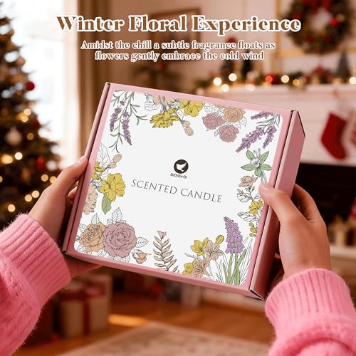DiDiBirDi Scented Candles Set 4pcs-Candles Clearance Rose, Lavender, Vanilla, Jasmine Fragrance, Suitable for Women, Birth...