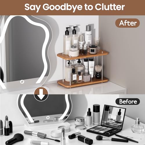 UJQSUN Bathroom Counter Organizer,Bathroom Shelf Organizers & Sink Organizer,Vanity Organizers,Storage Skincare,Makeup,Per...