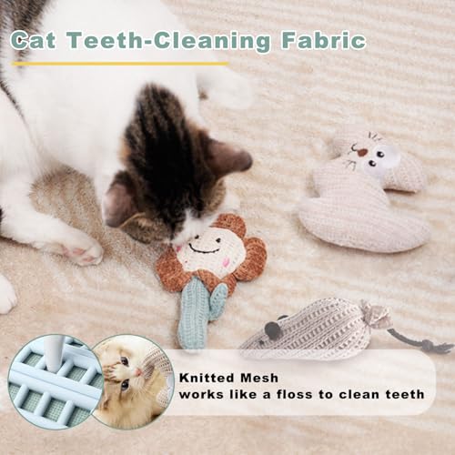 CUUOOT 7-in-1 Kitten Toys for Indoor Cats with Washable Adhesive Suction Cup, Hanging Interactive Cat Toys, Silvervine Sti...