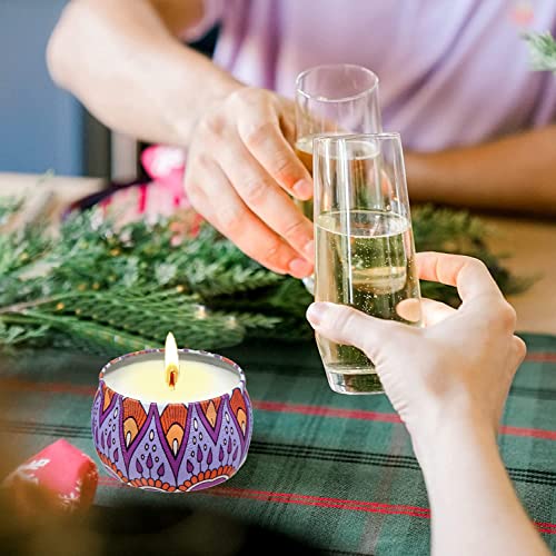 TEECOO Scented Candles Gift Set: 4 Pack Soy Wax Aromatherapy Candle 120H Burning Scent Candle Set for Home Scented Candle ...