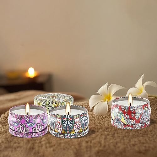 Scented Candles Gifts Set 24 Pack Soy Wax Travel Tin Advent Candles for Home 2.5 OZ jar Candles for Mom for Christmas, Bir...