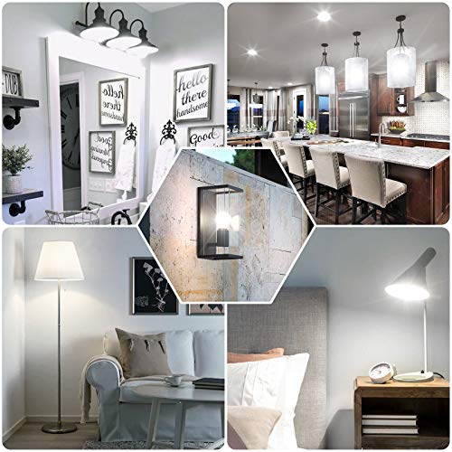 LED Light Bulbs 100W Equivalent 1500 Lumens, A19 13W 5000K Daylight White Non-Dimmable, Super Bright No Flicker Standard E...