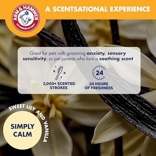 Arm & Hammer Deodorizing Pin & Bristle Dog Grooming Brush with Fragrance Transfer Technology – Scented 2-in-1 Dog Brush fo...