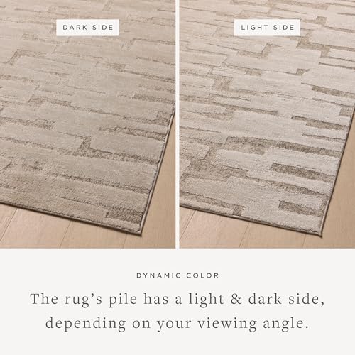 Loloi Amber Lewis Monty Collection MOT-04 Taupe/Beige 2'-7" x 4', .50" Pile Height, Area Rug