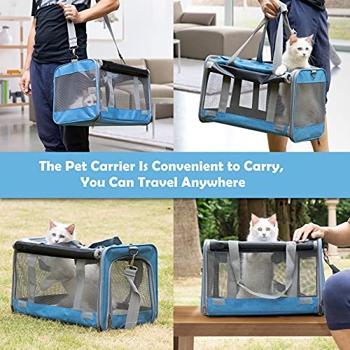 GAPZER Pet Carrier for Large and Medium Cats, Soft-Sided Pet Carrier for Big Medium Cats and Puppy, Dog Carriers Cat Carri...