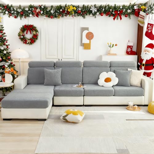 hyha Individual Couch Cushion Covers, Stretch Magic Sofa Seat Cushion Covers Washable, Dog Couch Sofa Slipcover for Pets, ...