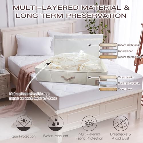 VANSIYIYI Large Wedding Dress Storage Box - Preservation Box Wedding Keepsake Trunk for Storing Bridal Gown Invitations Ri...