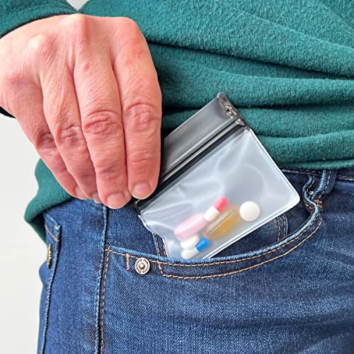 EZY DOSE Reusable 7-Day Pill Pouch Set, Durable Multi-Purpose Travel-Sized Containers, Includes Colors for Easy Identifica...