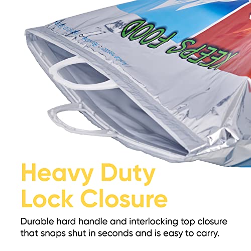 Superio Hot and Cold Insulated Bags for Food Delivery, Grocery Shopping Bags, Food Storage for Hot and Frozen Food for Tra...