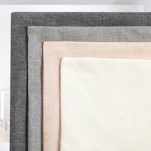 Mindsoft Set of 4 18" x 18" Boho Farmhouse Throw Pillow Covers, Imitation Linen Cushion Covers with Invisible Zipper for H...