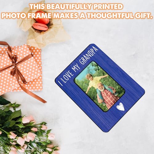 Grandpa Picture Frame For 4 X 6 Photo, Father's Day Birthday Gifts For Grandpa From Grandchild, Wooden Picture Frame, Gran...