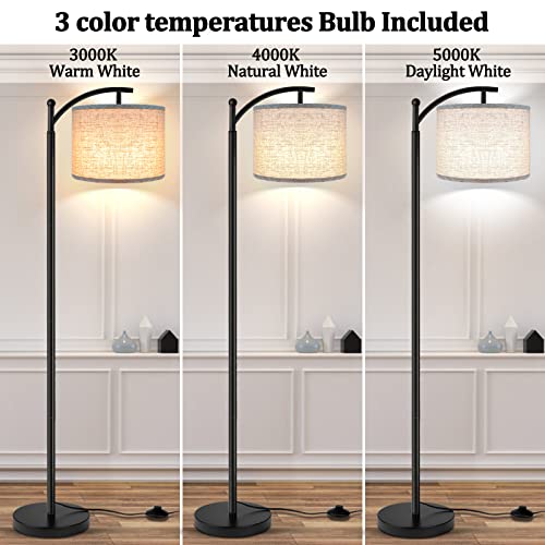 ROTTOGOON Floor Lamp for Living Room with 3 Color Temperatures LED Bulb, Standing Lamp Tall Industrial Floor Lamp Reading ...