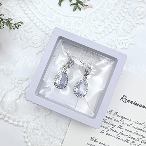 12PCS 3D Floating Frame Display Stand, Jewelry Box, Gift Box, Ornament Organizer, Small Travel Jewelry Box, PE Film Anti-O...