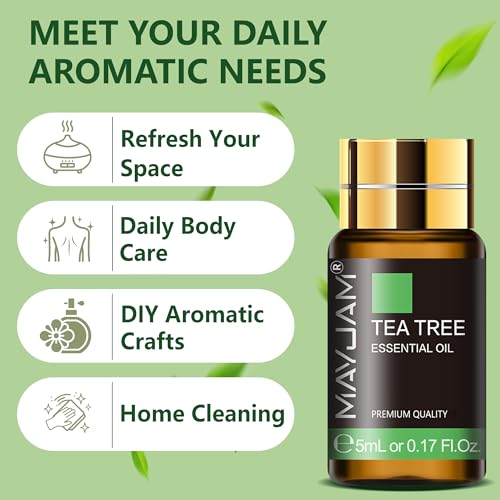 MAYJAM Tea Tree 20 Pcs Pure Essential Oil Gift Set, for Diffuser, Humidifiers, Skin Care, Massage, Fragrance Oil Scent for...