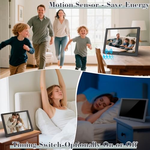 KECAG 10.1" Digital Picture Frame, 1080P IPS Digital Photo Frame, No WiFi/App Needed, Plug & Play SD Card & USB, Remote & ...