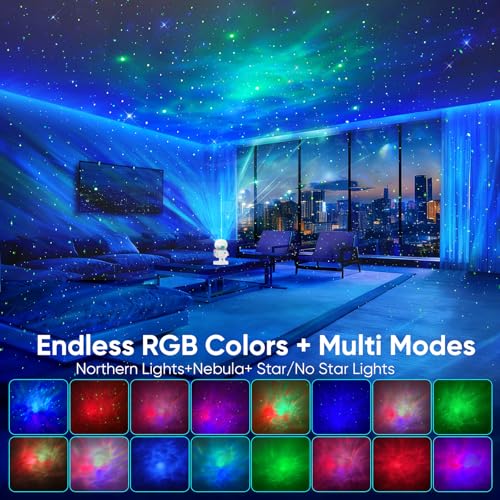 Astronaut Galaxy Star Projector Light, Aurora LED Night Light Lamp for Bedroom,Adults Kids Room Decor, Space Starry Nebula...