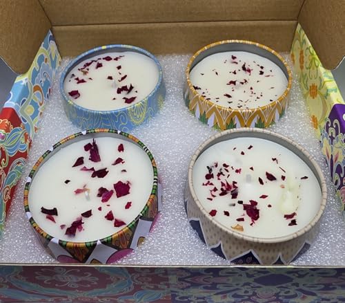 4 Pack Candles for Home Scented, Gift Sets Women, Bulk Gift For Women, Birthday Gifts for girl, luxury Candles Present Pac...