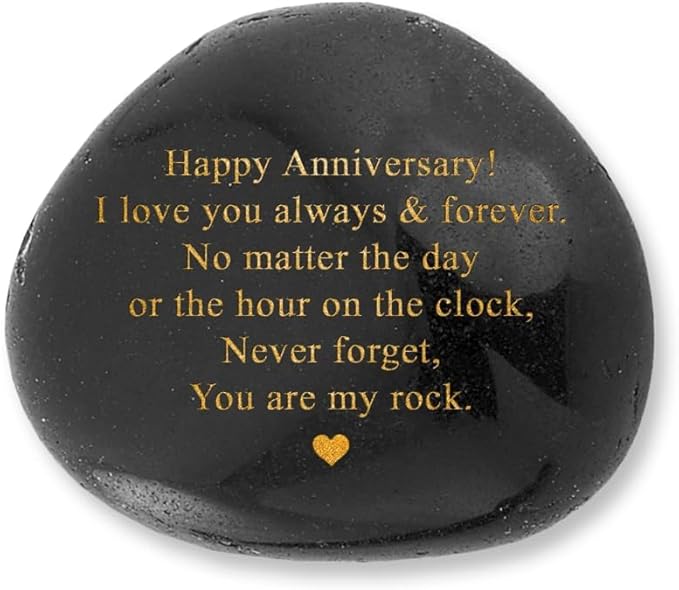 VELENTI Happy Anniversary Decorative Stones Rock - Heartwarming You are My Rock Wedding Presents, Inspiring Anniversaries ...
