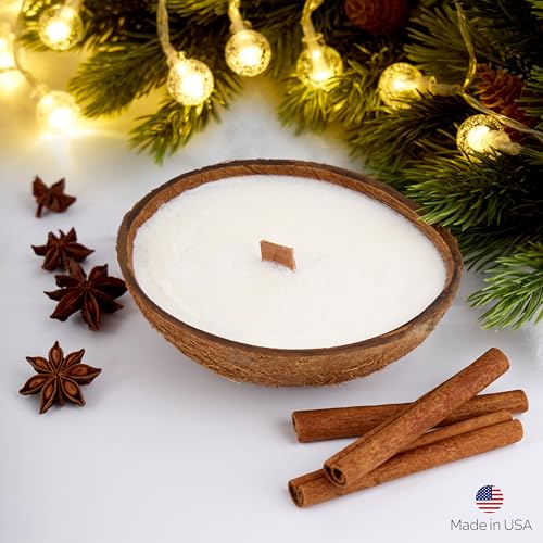 Badalyan Art Studio – Scented Candles Clearance | Coconut Shell Soy Wax Candle with Wooden Wick | Candles for Home Décor |...