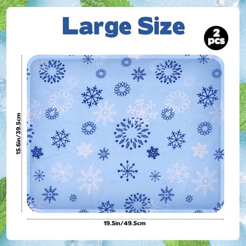 CODOHI 2 Pcs Reusable Freezable Ice Mat for Buffet Table Chilled Serving Tray Party 19.69 x 15.75 Inches Charcuterie Coole...