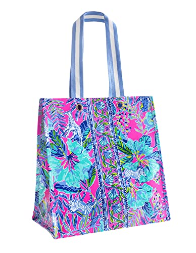 Lilly Pulitzer Market Shopper Bag, Reusable Grocery Tote, Shoulder Bag for Produce or Travel | for Produce, for Travel