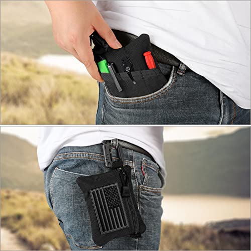 FRTKK 2 Pack Tactical Compact EDC Pouches Military Molle Utility Pouch Accessories Organizer Pouch Coin Purse Keychain Poc...