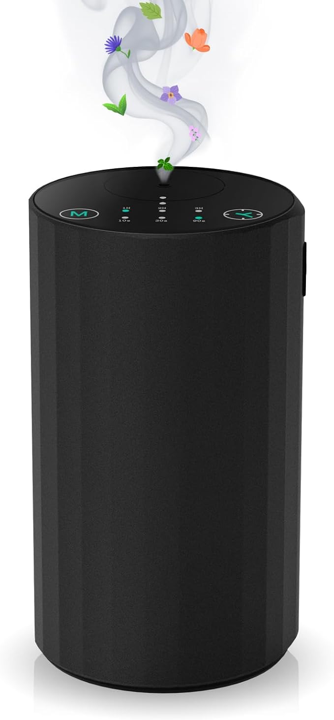 Waterless Essential Oil Diffuser Aromatherapy Scent Diffusers for Home Large Room, Bedroom, Car, Office, Desk, Battery Ope...