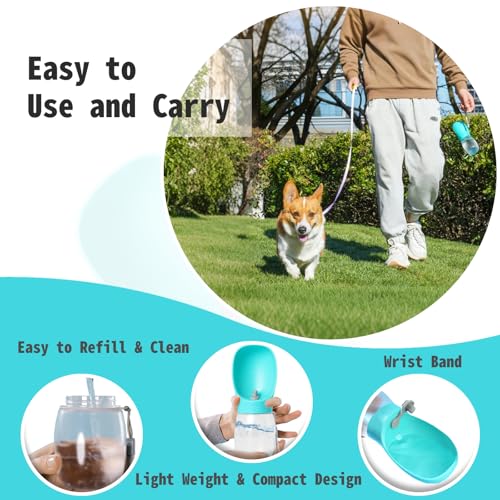 Kalimdor Dog Water Bottle,Leak Proof Portable Puppy Water Dispenser with Drinking Feeder, Dog Walking Accessories for Pets...