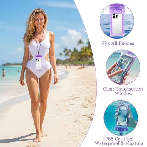 Cyrelwing 3PCS Iridescent Beach Tote Bag for Women Large Waterproof Beach Tote Bag for Swim Pool Summer Travel Vacation