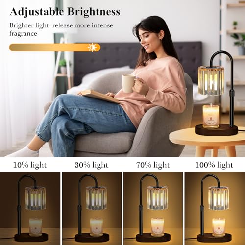 Lukasa Candle Warmer Lamp with Timer and Dimmer, Adjustable Height Candle Warmer for Candle, Birthday Gifts for Women Men,...