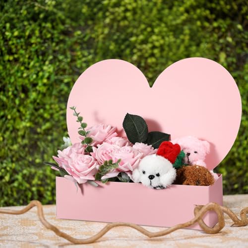 Mother's Day Heart Flower Gift Box Heart Shaped Flowers Boxes Bouquet Flower Gift Box Wedding/baby Shower Arrangements Pap...