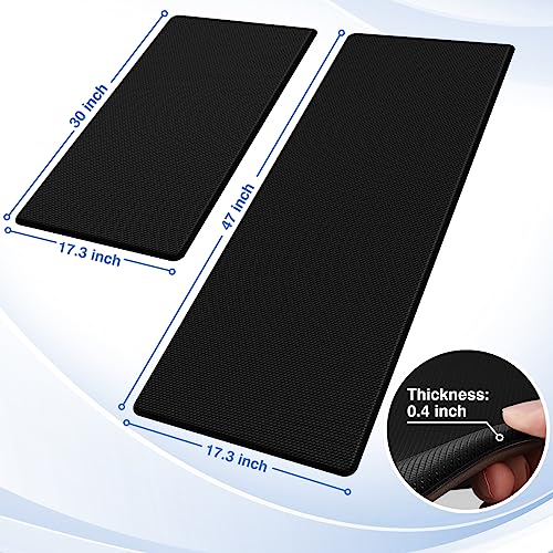 StepRite Kitchen Mats, 2PCS Kitchen Rugs, Cushioned Anti Fatigue Kitchen Mats for Floor, Non-Slip Standing Desk Mat, Water...