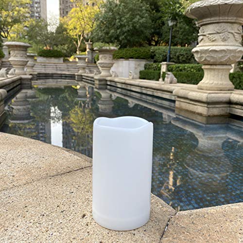 Waterproof Outdoor Flameless Pillar Candle with Timer Battery Operated Electric LED Candle Set for Gift Home Décor Party W...