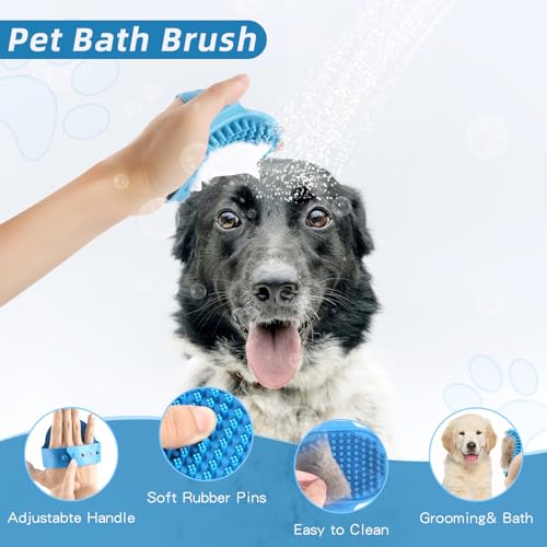 Lanswood Dog Brush Dog Grooming Kit 6PCS Dog Brush for Shedding-Dog Grooming Brushes, Dematting Comb for Dogs, Cat Nail Cl...