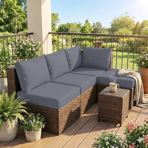 Smiry Waterproof Couch Cushion Covers, Stretch Washable Sofa Cushion Cover, Soft Sofa Slipcover Elastic Non-Slip Furniture...
