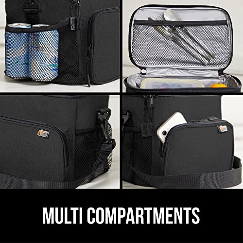 GORILLA GRIP Insulated Lunch Box Bag for Women Men,15L, Leakproof XL Reusable Soft Cooler Bags, Multiple Compartments, Mes...