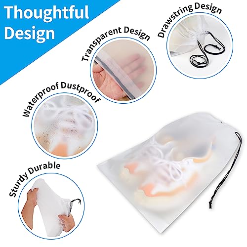 COIDEA, Waterproof Travel Drawstring Shoe Bags for Packing, Storage, Travel Essentials for Men and Women, 15.7 x 11.8 inch...