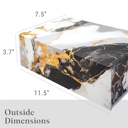 Sorarto Luxury Keepsake Gift Box | Marble Gold Decorative Boxes with Magnetic Lids for Presents, Wedding Memory Box, and B...