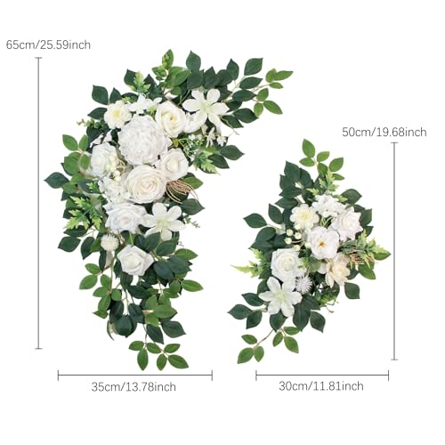 BMQDSM Pack of 2 Faux Flowers,Wedding Arch Flowers,Wisteria Hanging Flowers,Flower Garland Be Suited to Aisle Decorations ...