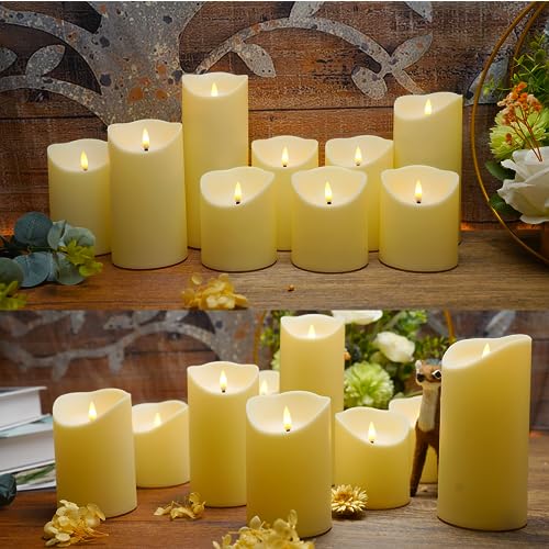 Nimiko Flameless Candles with Remote, Battery Operated Flickering Flameless Candles, LED Candles with Timer 2/4/6/8H, with...