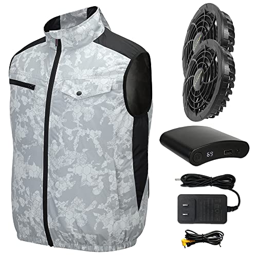 MIDIAN Air Conditioning Vest 30V High-Power Fans 20000mAh Battery Cooling Workwear for Hot Summer Outdoor & Industrial Use