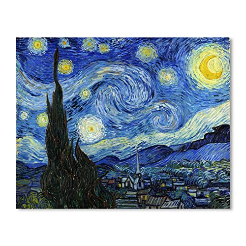 Van Gogh Canvas Wall Art: Starry Night Landscape Painting Picture Reproduction Room Decor - Famous Art Prints Modern Artwo...