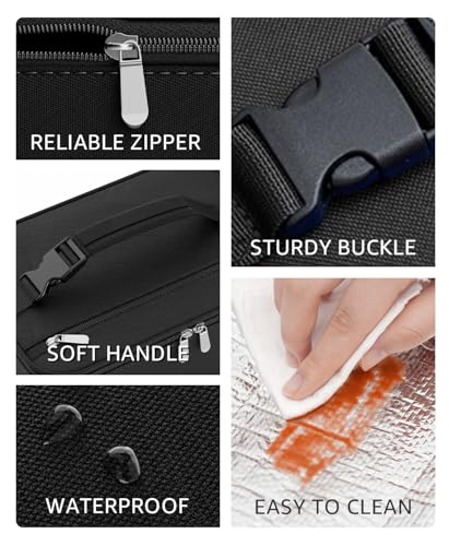 Neverwhy Small Lunch Box Insulated Lunch Bag for Women Men, Bento Kids Lunch Box, Compact Portable Thermal Meal Cooler Bag...