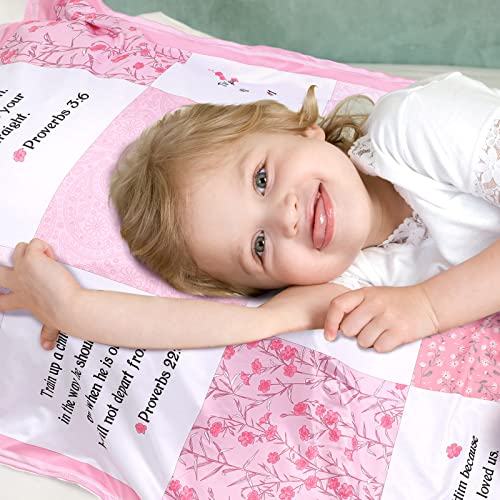 Oudain Christian Baby Blankets with Bible Verses Scripture Flowers Paisley Baby Receiving Baptism Blanket Christian Christ...