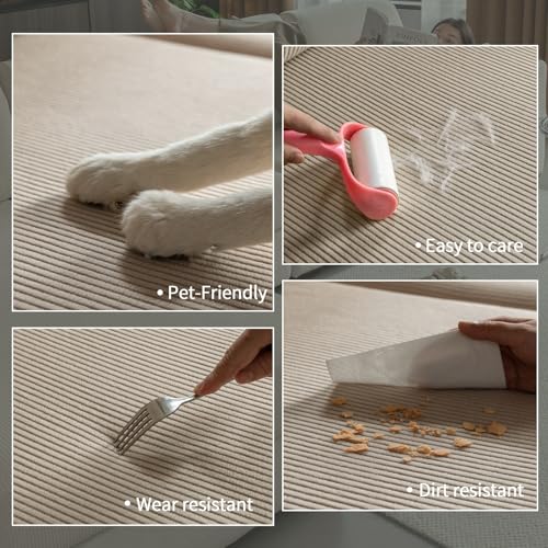 OHSIO Sectional Couch Covers, Wear Resistant Stretch Sofa Covers Washable Soft Couch Cushion Covers Anti Slip Furniture Pr...